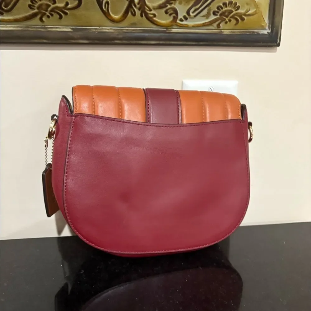 COACH Georgia Saddle Bag with Colorblock Puffy Quilting